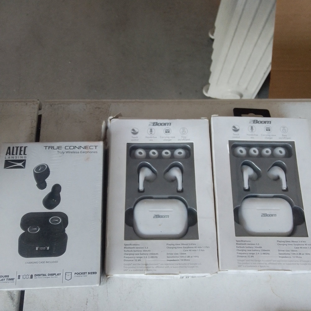 Altec Lansing True Connect Wireless Earbuds And 2Boom Earbuds